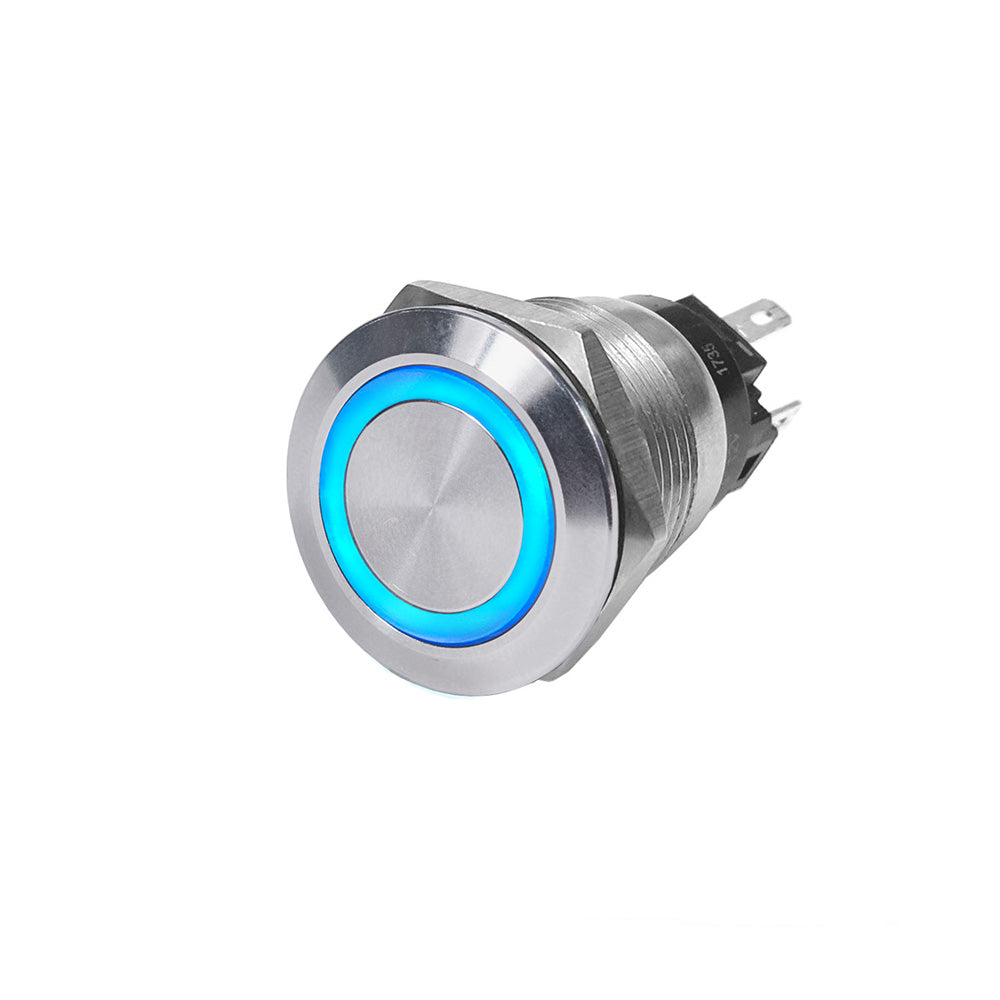 Tri-Water Marine | Blue Sea 4160 SS Push Button Switch - Off-On - Blue - 10A [4160]