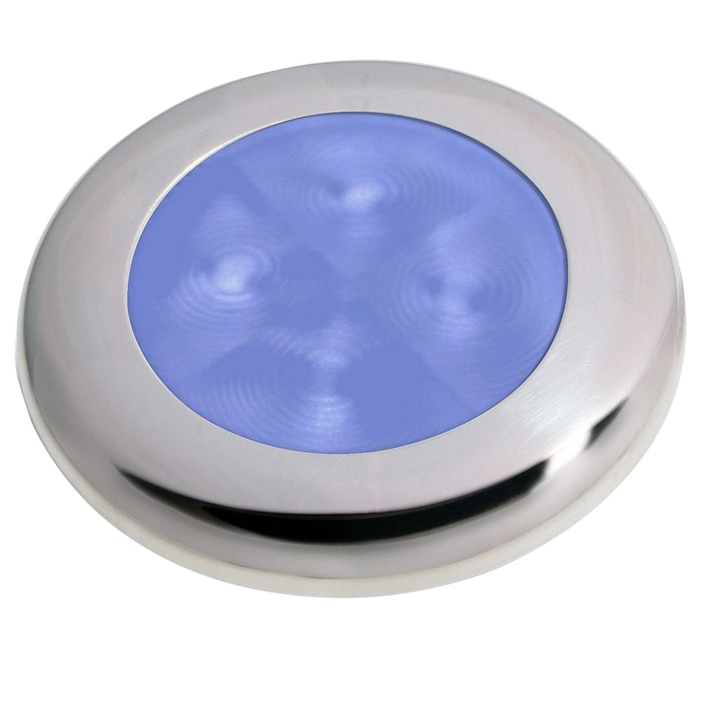 Tri-Water Marine | Hella Marine Polished Stainless Steel Rim LED Courtesy Lamp - Blue [980503221]