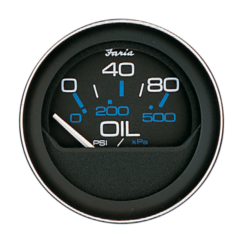 Tri-Water Marine | Faria Coral 2" Oil Pressure Gauge (80 PSI) [13002]