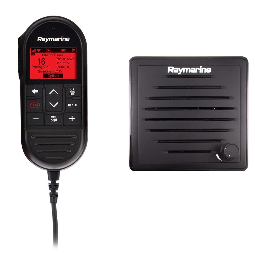 Tri-Water Marine | Raymarine Ray90 Wired Second Station Kit w/Passive Speaker, RayMic Wired Handset RayMic Extension Cable - 10M [T70432]