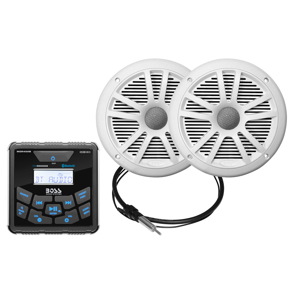 Tri-Water Marine | Boss Audio MCKGB450W.6 Marine Stereo 6.5" Speaker Kit - White [MCKGB450W.6]