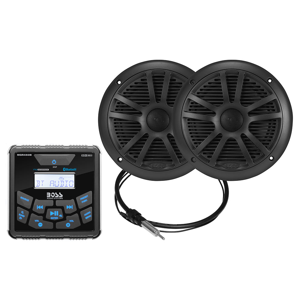 Tri-Water Marine | Boss Audio MCKGB450B.6 Marine Stereo 6.5" Speaker Kit - Black [MCKGB450B.6]