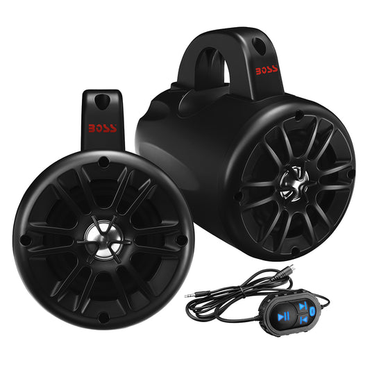 Tri-Water Marine | Boss Audio 4" BM40AMPBT Amplified Waketower Speakers - Matte Black - 500W [BM40AMPBT]