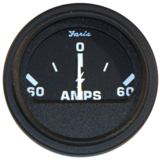 Tri-Water Marine | Faria 2" Heavy-Duty Ammeter (60-0-60) - Black [23006]