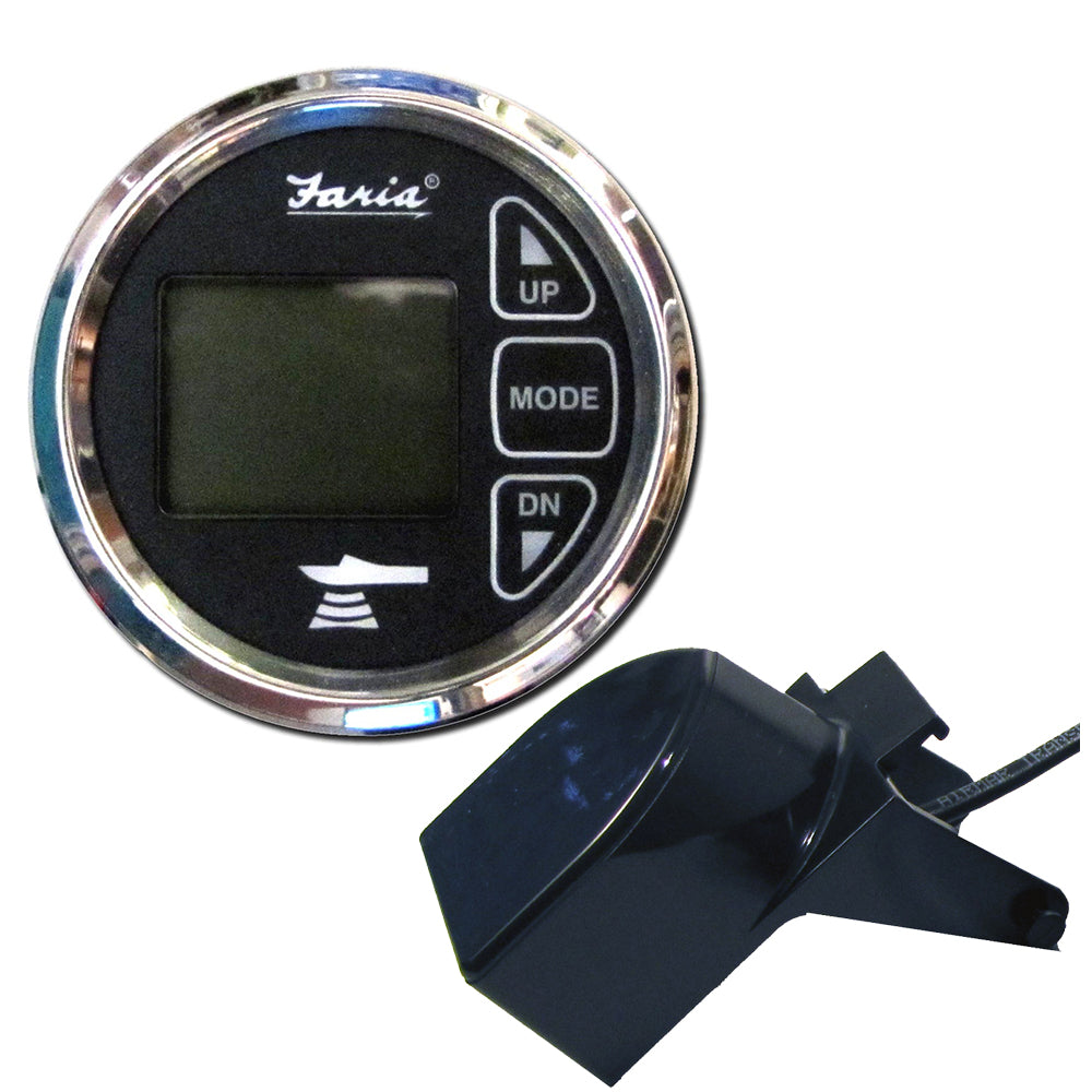 Tri-Water Marine | Faria Chesapeake Black 2" Dual Depth Temp Sounder w/Transom Mount Transducer [13752]