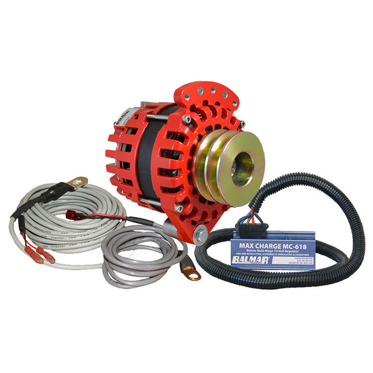 Tri-Water Marine | Balmar Alternator 1-2" Single Foot Dual V Pulley Regulator Temp Sensor - 170A Kit - 12V [XT-SF-170-DV-KIT]