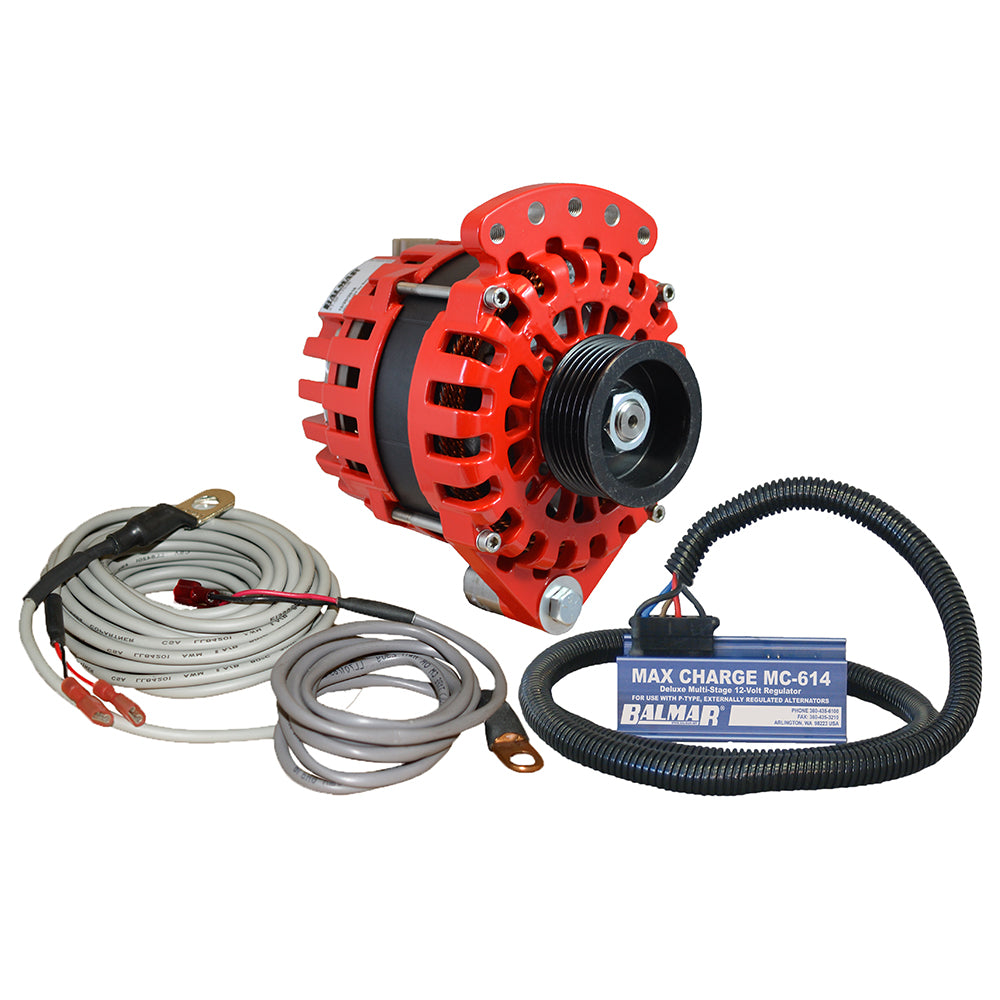 Tri-Water Marine | Balmar Alternator 1-2" Single Foot K6 Serpentine Pulley Regulator Temp Sensor - 170A Kit - 12V [XT-SF-170-K6-KIT]