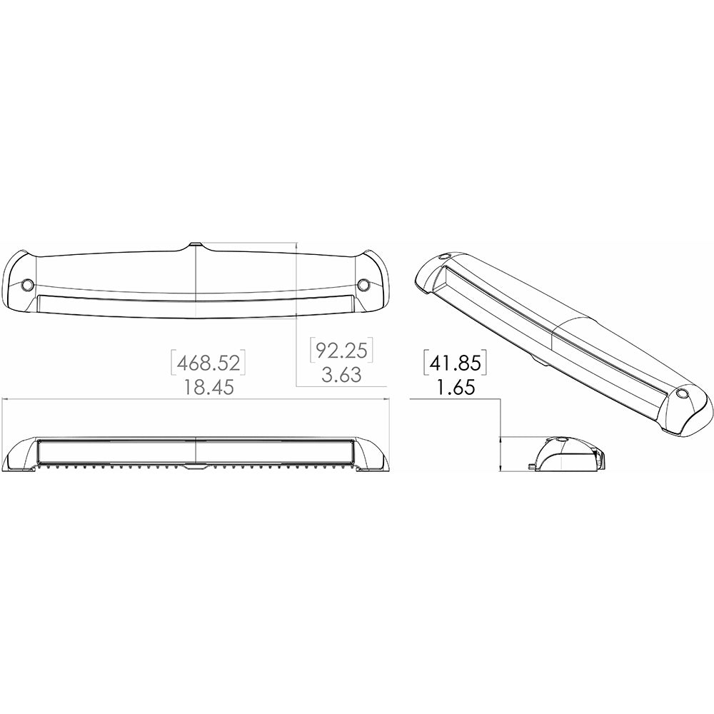 Tri-Water Marine | Lumitec Razor 18" Light Bar -Flood - White [101586]