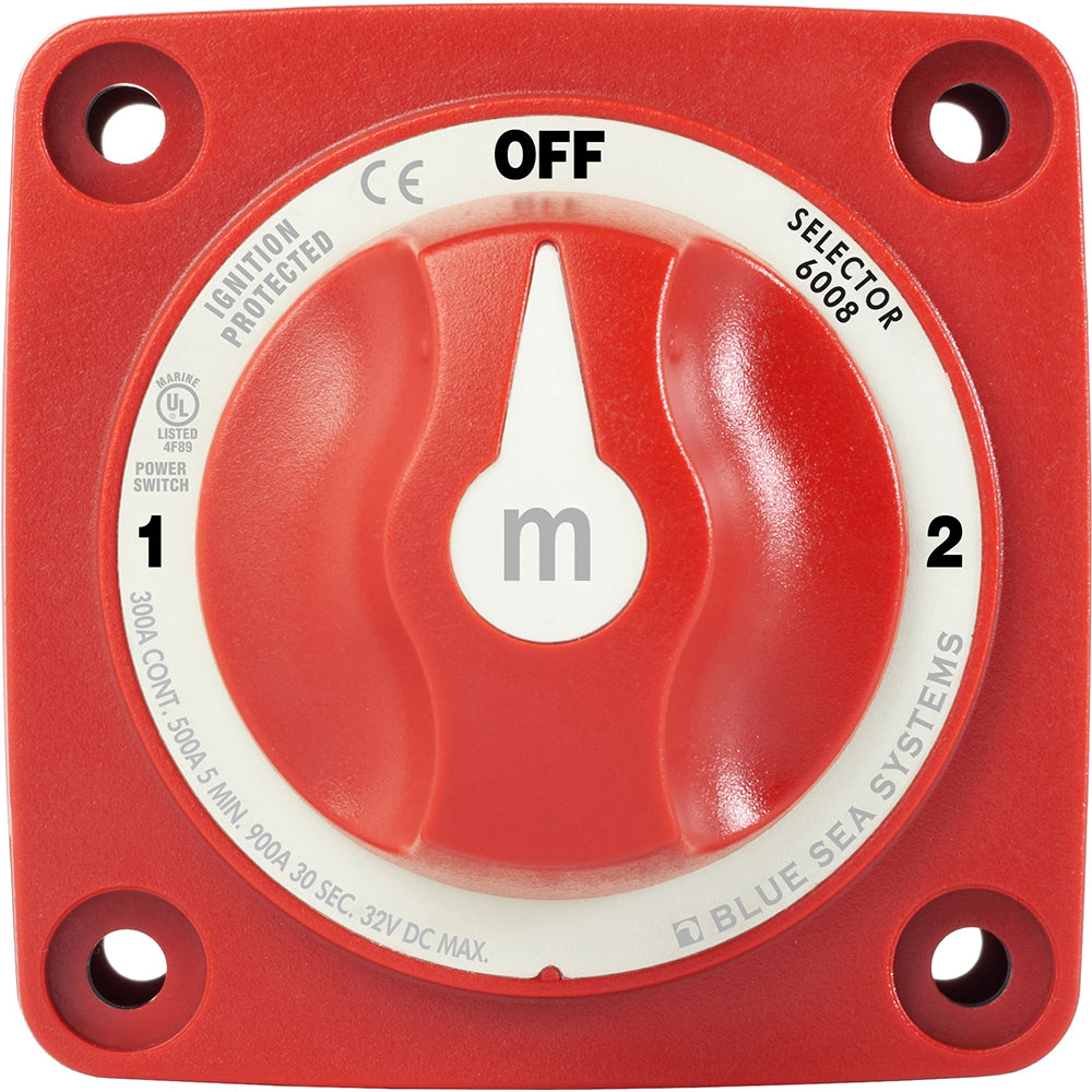 Tri-Water Marine | Blue Sea 6008 M-Series Battery Switch 3 Position - Red [6008]