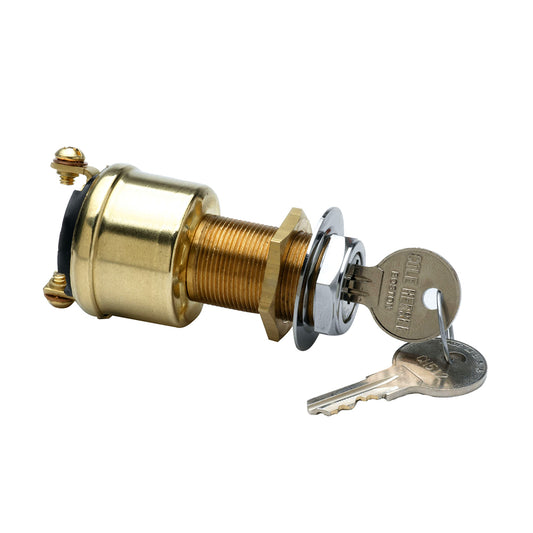 Tri-Water Marine | Cole Hersee 2 Position Brass Ignition Switch [M-489-BP]