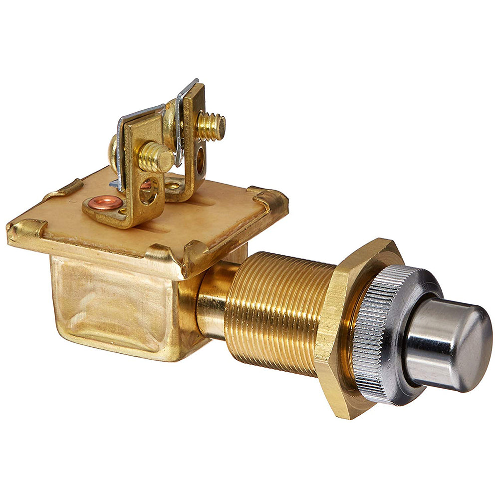 Tri-Water Marine | Cole Hersee Heavy Duty Push Button Switch w/Gasket Seal SPST Off-On 2 Screw - 10A [M-485-BP]