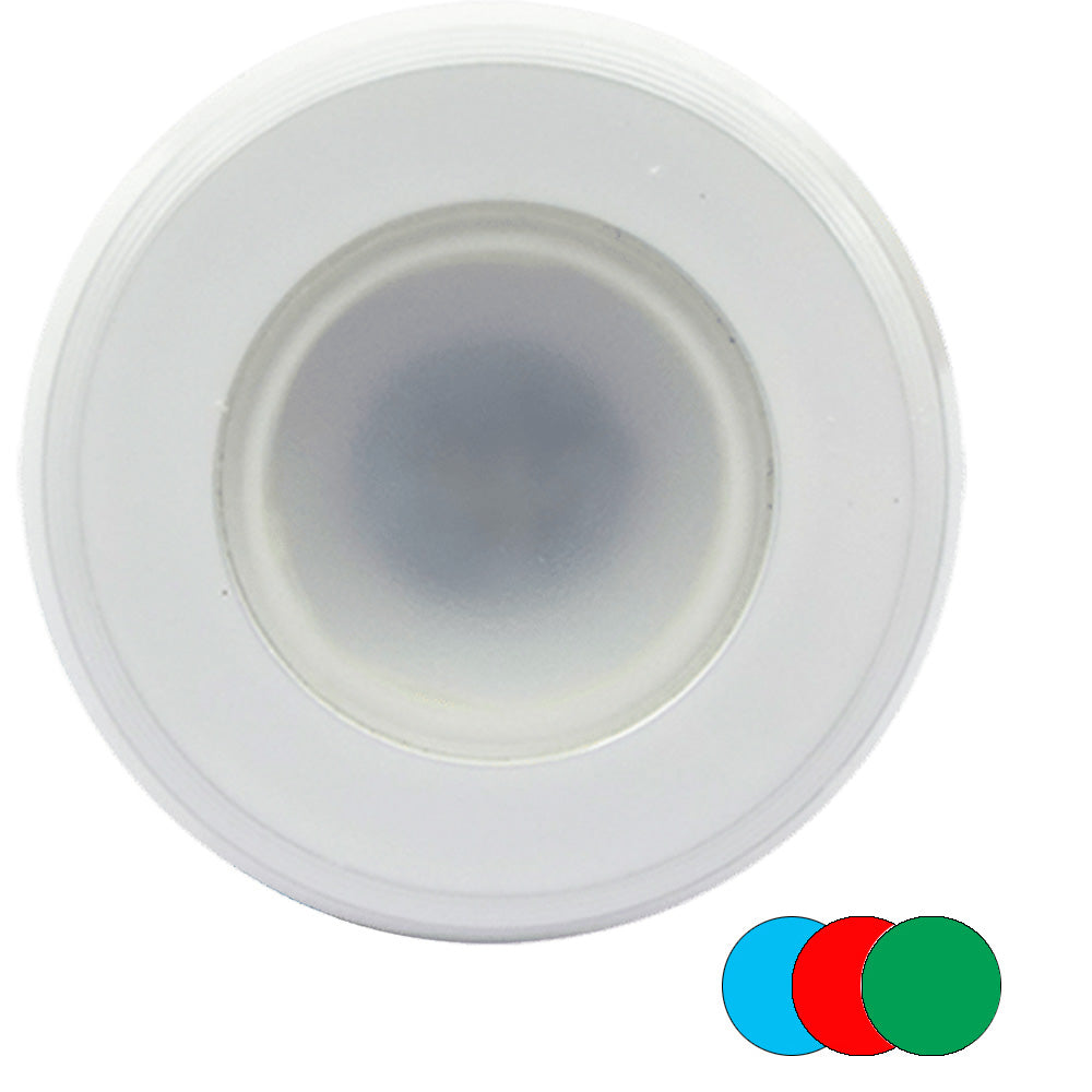 Tri-Water Marine | Shadow-Caster Color-Changing White, Blue Red Dimmable - White Powder Coat Down Light [SCM-DL-WBR]