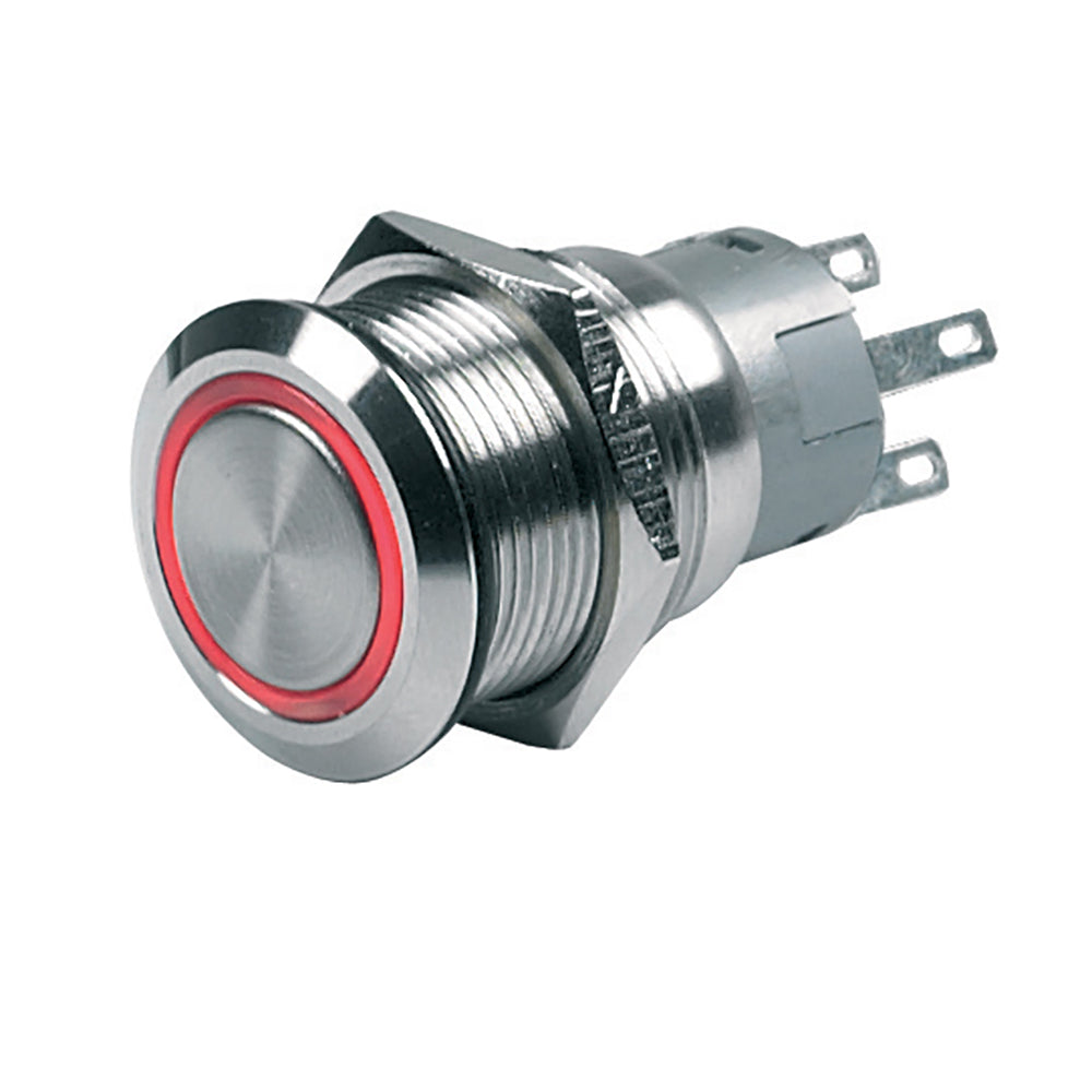 Tri-Water Marine | BEP Push-Button Switch 12V Momentary On/Off - Red LED [80-511-0002-00]