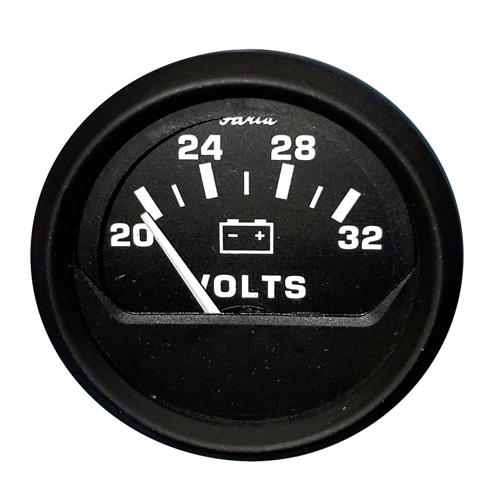 Tri-Water Marine | Faria Euro Black 2" Voltmeter (20-32 V) [12860]