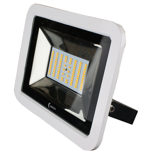 Tri-Water Marine | Lunasea 35W Slimline LED Floodlight, 12/24V, Cool White, 4800 Lumens, 3 Cord - White Housing [LLB-36MN-81-00]