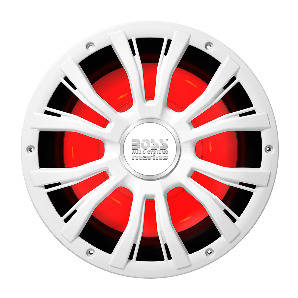 Tri-Water Marine | Boss Audio 10" MRG10W Subwoofer w/RGB Lighting - White - 800W [MRGB10W]