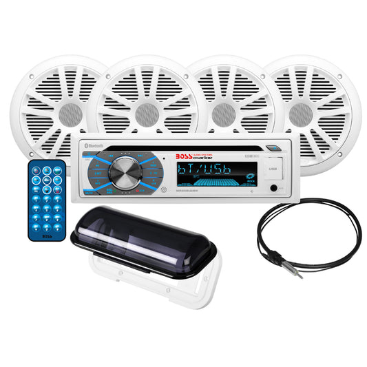 Tri-Water Marine | Boss Audio MCK508WB.64S Marine Stereo 2 Pairs of 6.5" Speaker Kit - White [MCK508WB.64S]