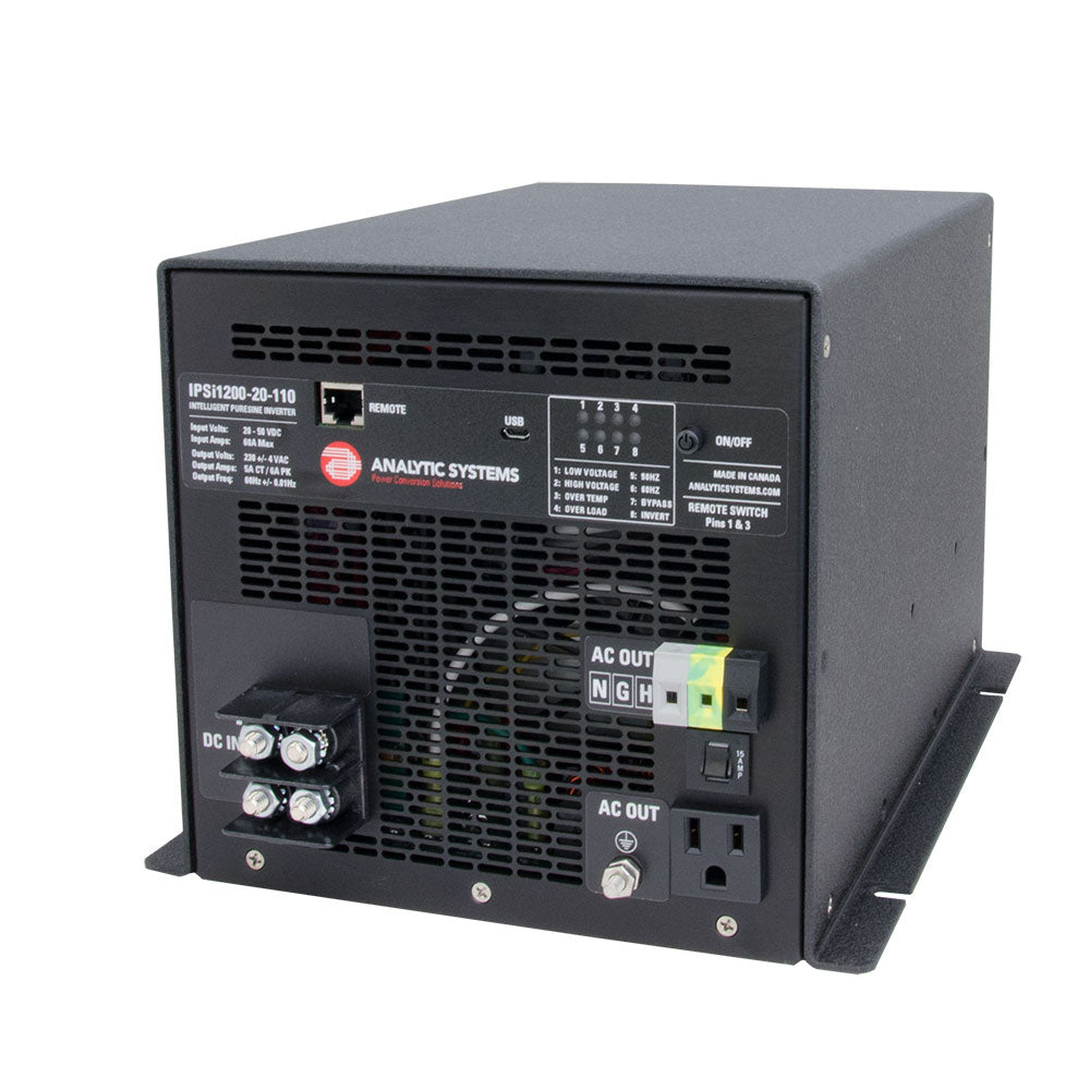 Tri-Water Marine | Analytic Systems AC Intelligent Pure Sine Wave Inverter 1200W, 20-40V In, 110V Out [IPSI1200-20-110]