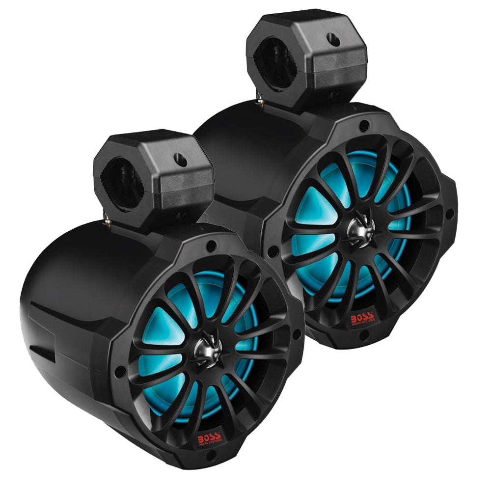 Tri-Water Marine | Boss Audio 6.5" B62RGB Amplified RGB Waketower Speakers - Matte Black - 750W [B62RGB]