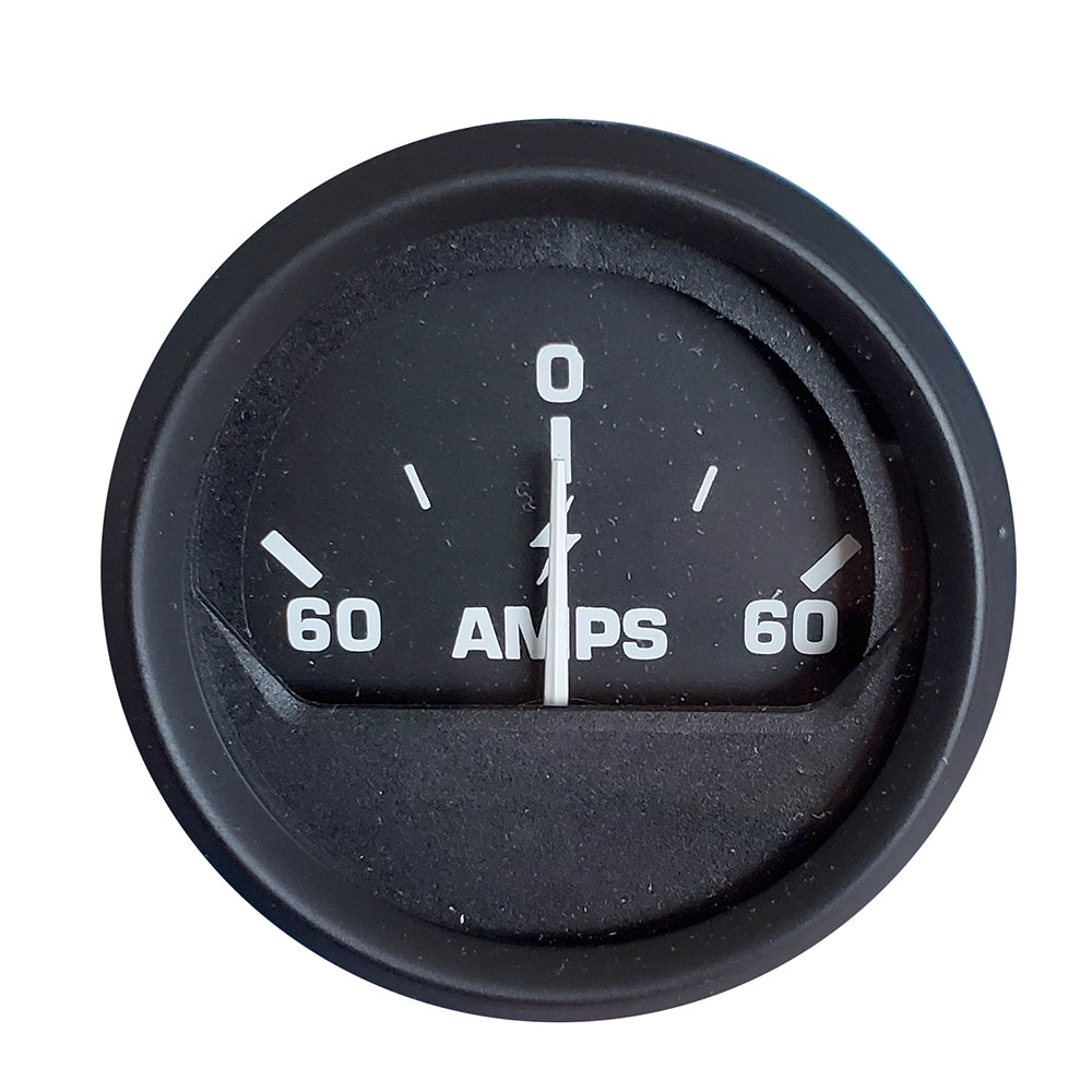 Tri-Water Marine | Faria Euro Black 2" Ammeter Gauge (60-0-60 AMP) [12822]