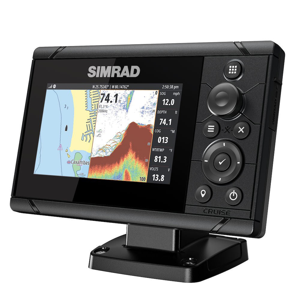 Tri-Water Marine | Simrad Cruise 5 US Coastal w/83/200 Transom Mount Transducer [000-14995-001]