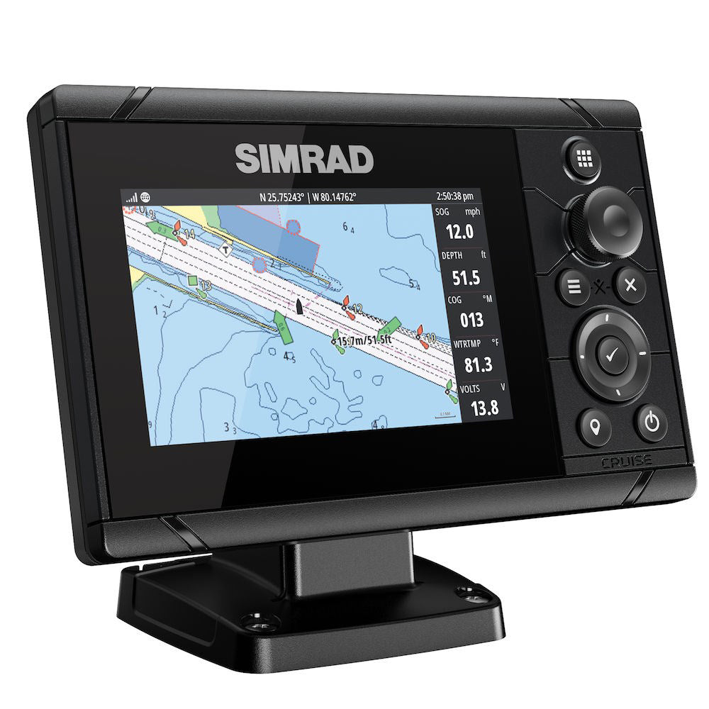 Tri-Water Marine | Simrad Cruise 5 US Coastal w/83/200 Transom Mount Transducer [000-14995-001]