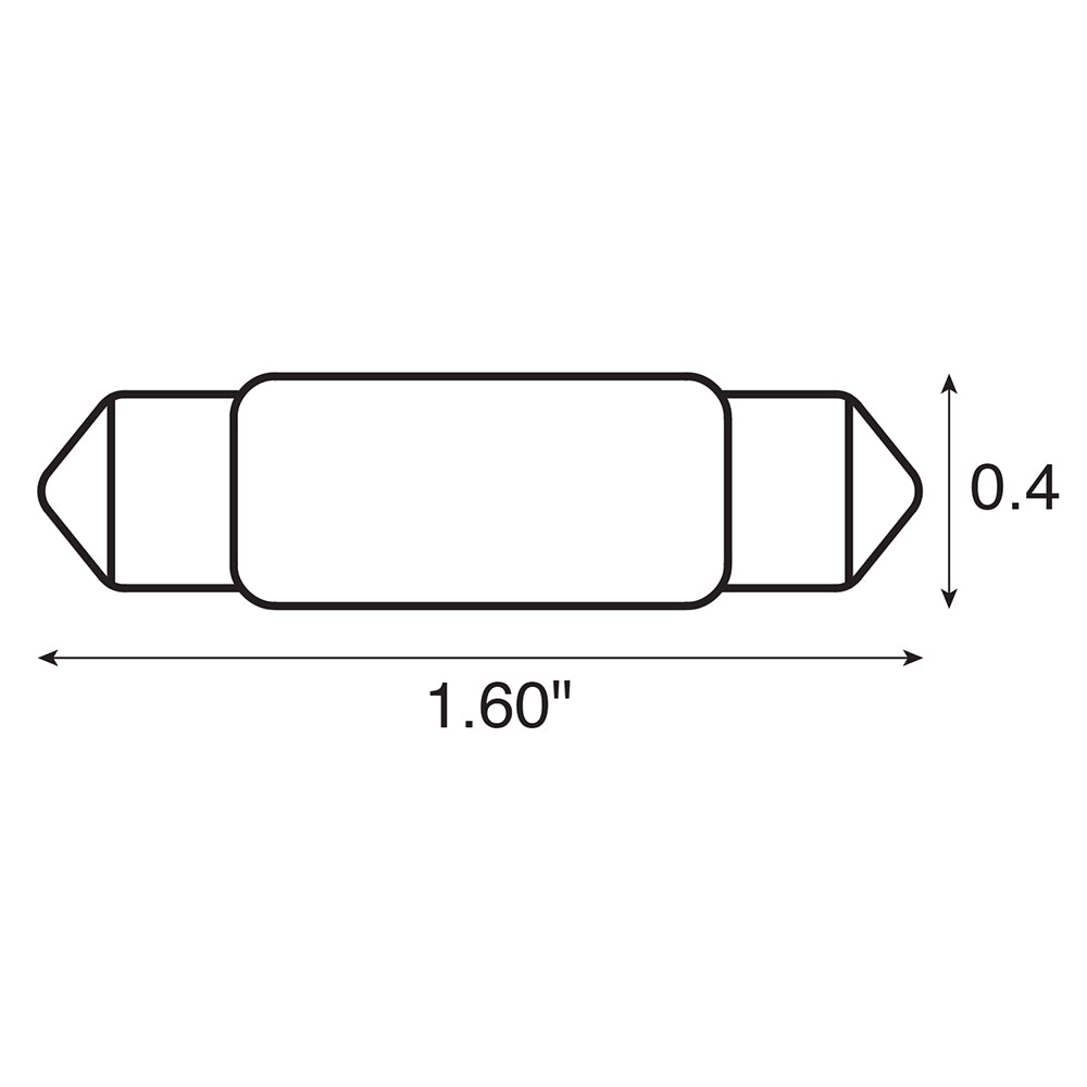 Tri-Water Marine | Ancor Bulb, Festoon, 12V - .97A - 15W - 12CP - 2-Pieces [522112]