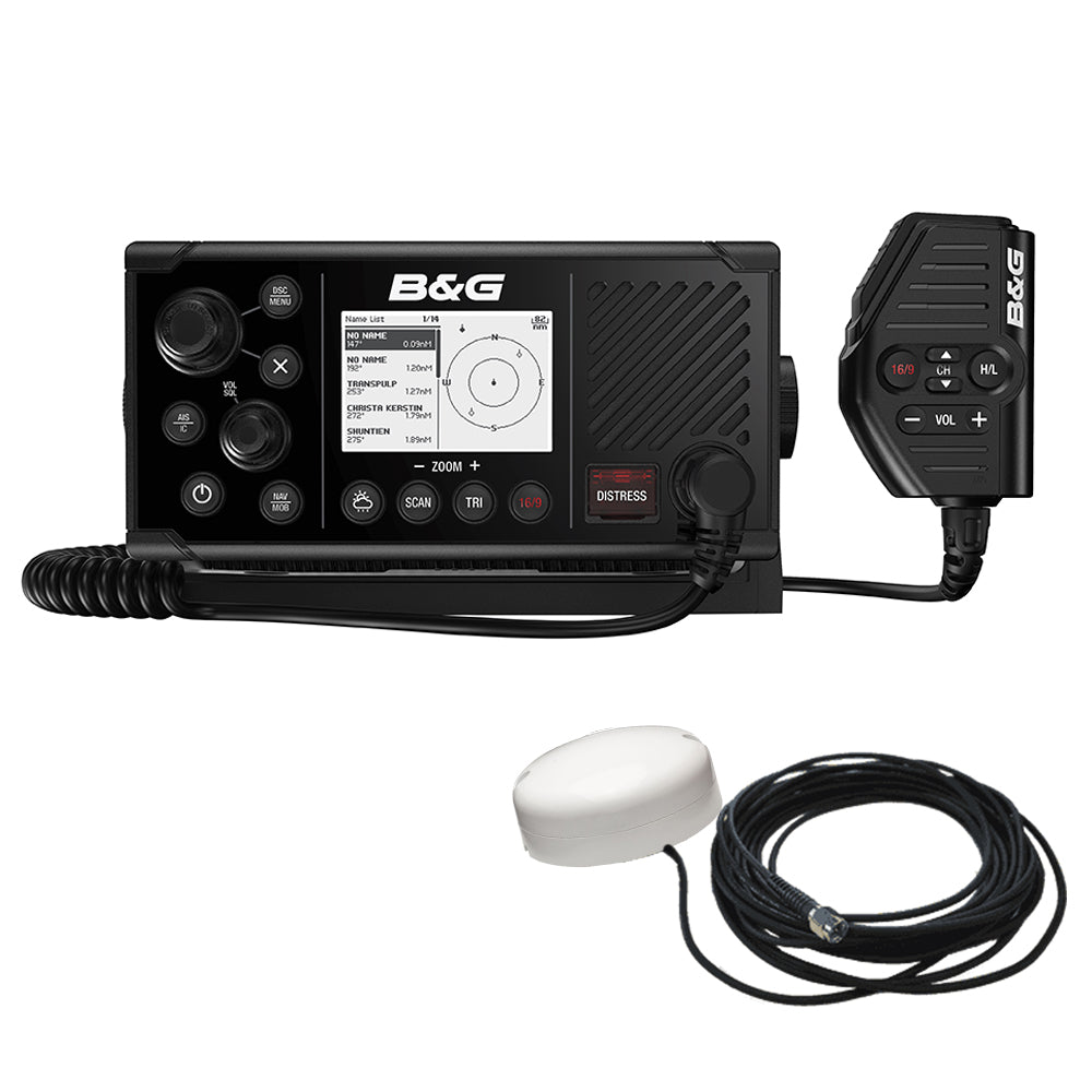 Tri-Water Marine | BG V60-B VHF Marine Radio w/DSC, AIS (Receive Transmit) GPS-500 GPS Antenna [000-14819-001]