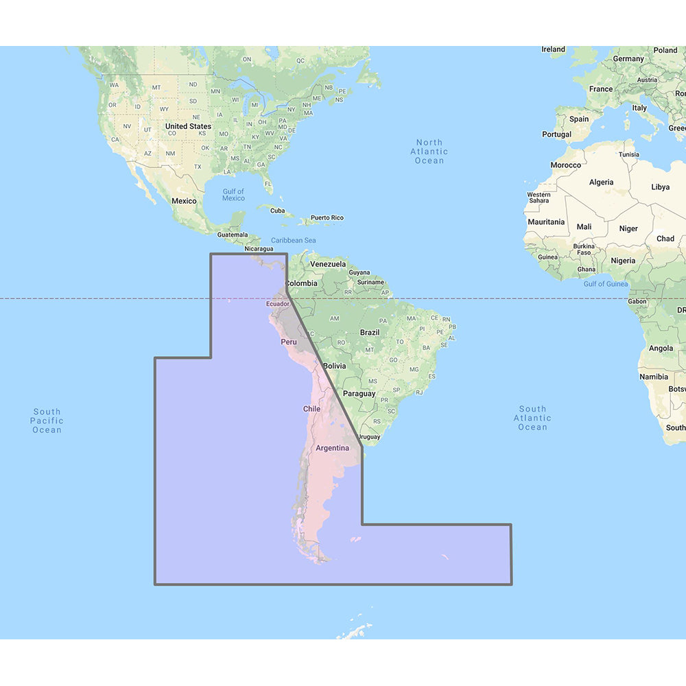 Tri-Water Marine | Furuno South America West Coast - Costa Rica to Chile to Falklands Vector Charts - Unlock Code [MM3-VSA-500]