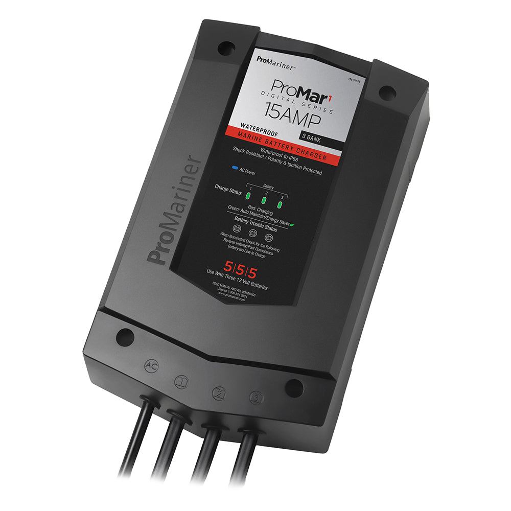 Tri-Water Marine | ProMariner ProMar1 DS Digital - 15 Amp - 3 Bank Charger [31515]