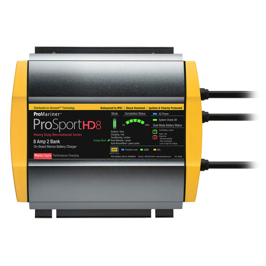 Tri-Water Marine | ProMariner ProSportHD 8 Gen 4 - 8 Amp - 2 Bank Battery Charger [44008]