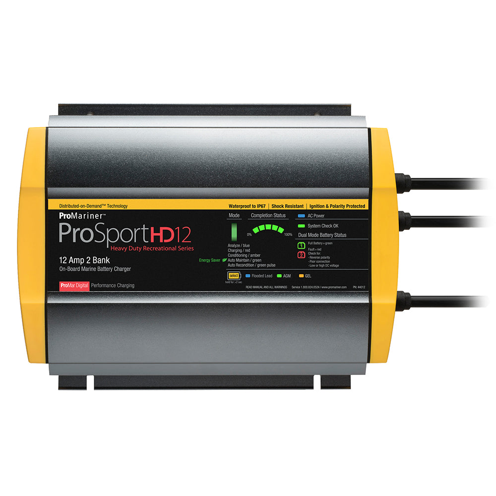 Tri-Water Marine | ProMariner ProSportHD 12 Gen 4 - 12 Amp - 2 Bank Battery Charger [44012]