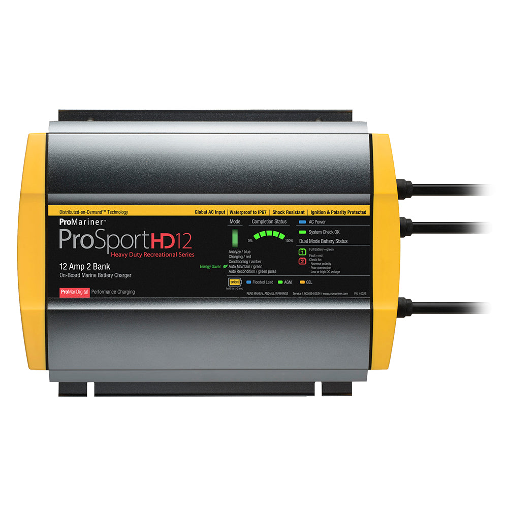 Tri-Water Marine | ProMariner ProSportHD 12 Global Gen 4 - 12 Amp - 2 Bank Battery Charger [44026]