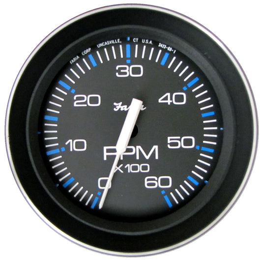 Tri-Water Marine | Faria Coral 4" Tachometer 6000 RPM (Gas) (Inboard and I/O) [33004]