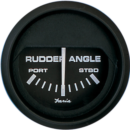 Tri-Water Marine | Faria Euro Black 2" Rudder Angle Indicator [12833]