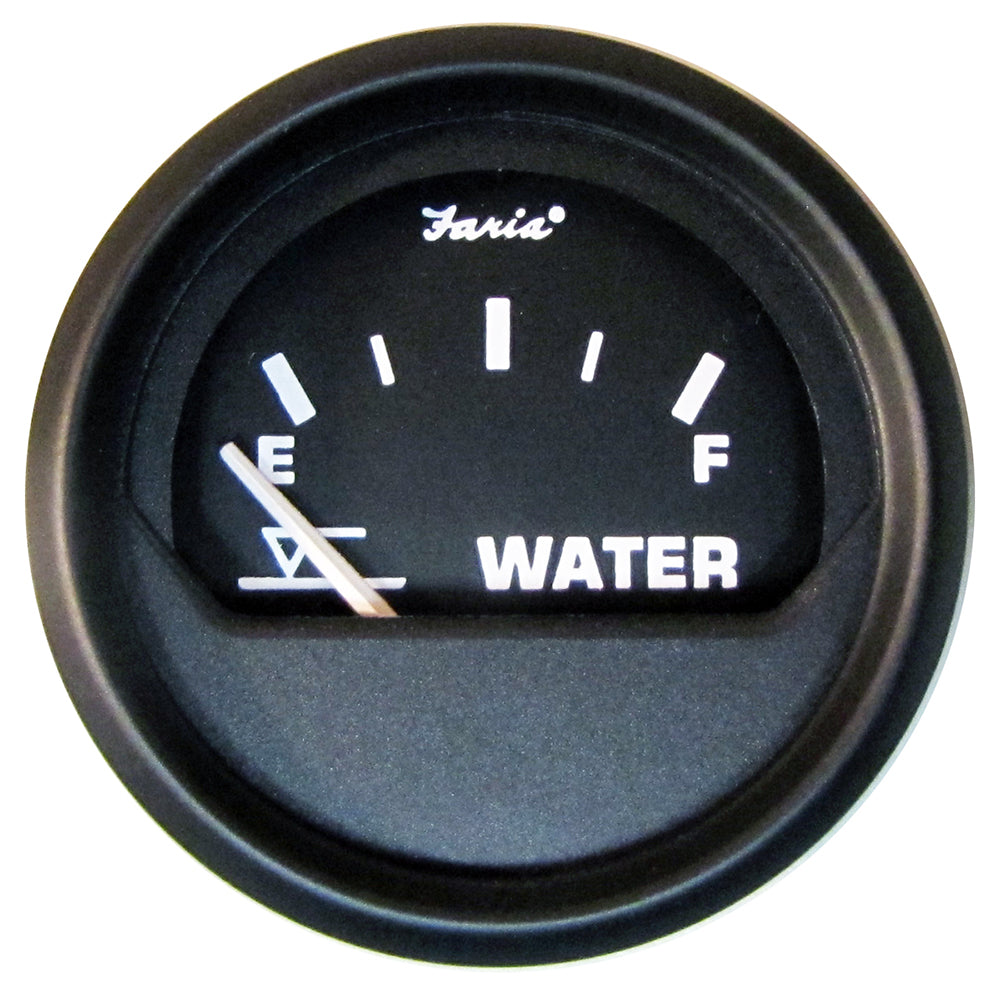 Tri-Water Marine | Faria Euro Black 2" Tank Level Gauge - Potable Water [12830]