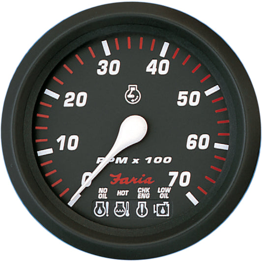 Tri-Water Marine | Faria Professional Red 4" Tachometer - 7,000 RPM w/System Check [34650]