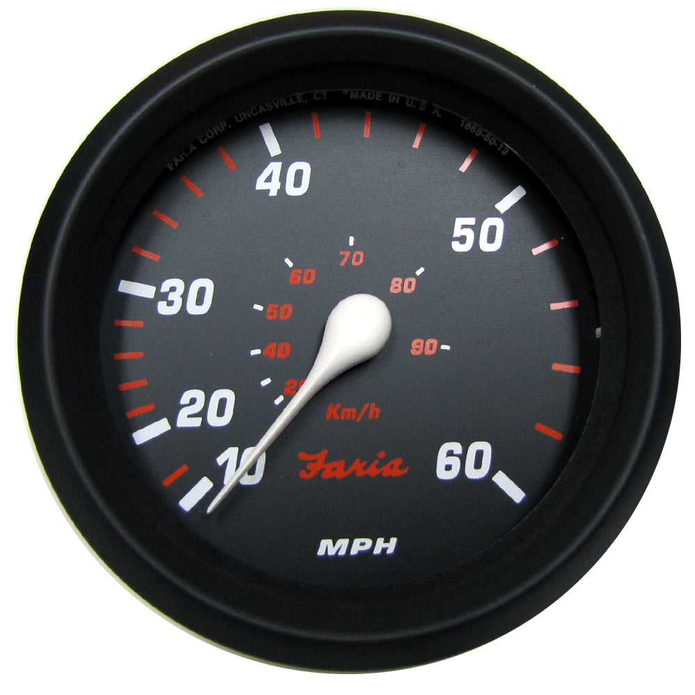 Tri-Water Marine | Faria Professional Red 4" Speedometer (60 MPH) [34611]