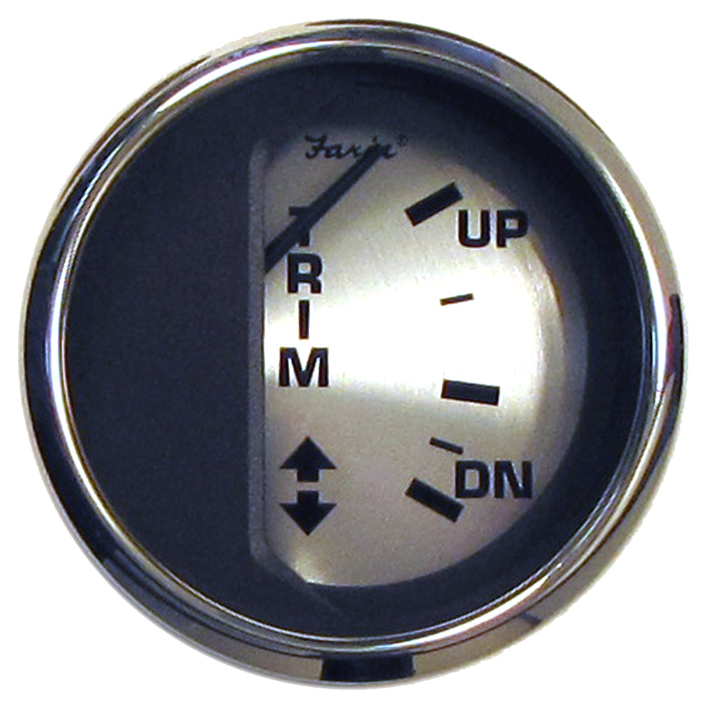 Tri-Water Marine | Faria Spun Silver 2" Trim Gauge f/Mercury/Mariner/Mercruiser/Volvo DP Yamaha (01 Newer) [16016]