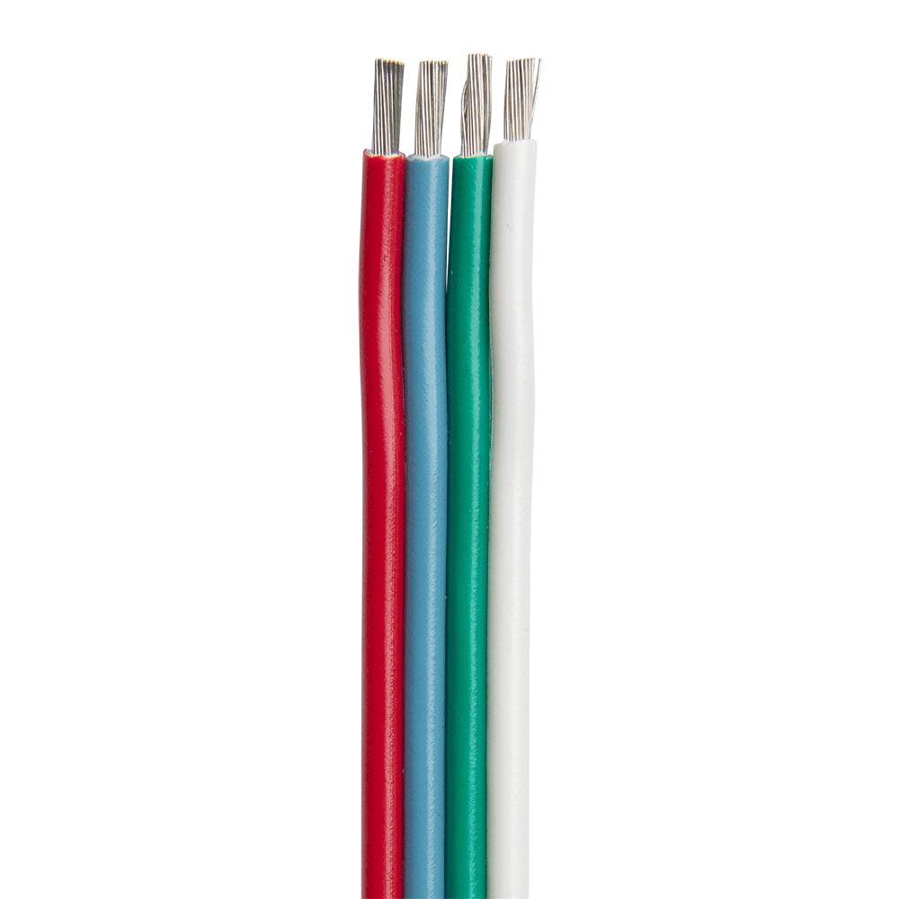 Tri-Water Marine | Ancor Flat Ribbon Bonded RGB Cable 16/4 AWG - Red, Light Blue, Green White - 100 [160110]