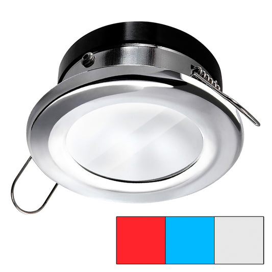 Tri-Water Marine | i2Systems Apeiron A1120 Spring Mount Light - Round - Red, Cool White Blue - Polished Chrome [A1120Z-11HAE]