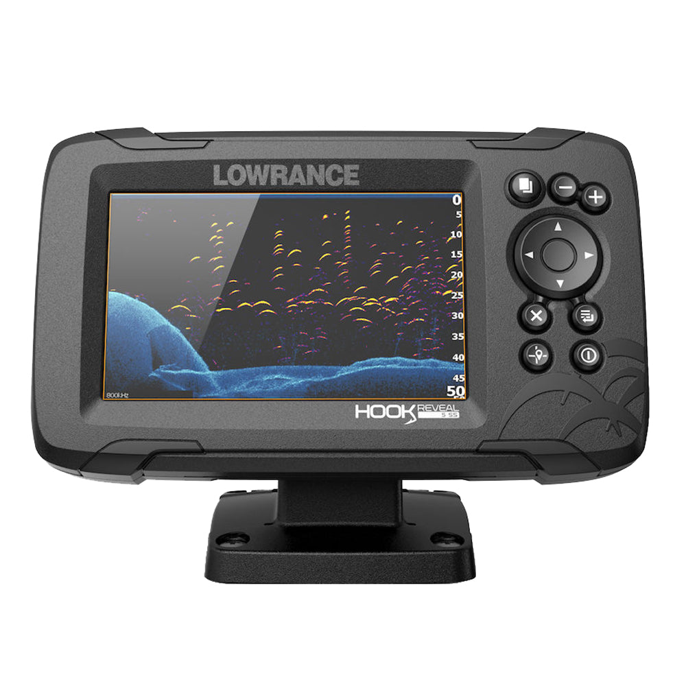 Tri-Water Marine | Lowrance HOOK Reveal 5 Chartplotter/Fishfinder w/SplitShot Transom Mount Transducer US Inland Charts [000-15500-001]