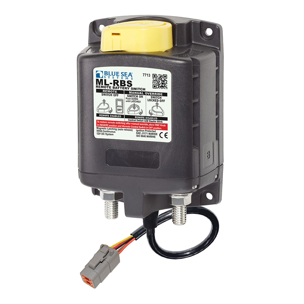 Tri-Water Marine | Blue Sea 7713100 ML-RBS Remote Battery Switch w/Manual Control Auto Release Deutsch Connector - 12V [7713100]