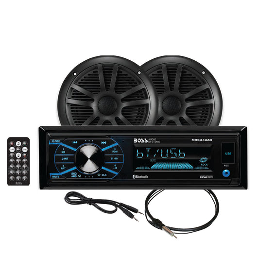 Tri-Water Marine | Boss Audio MCBK634B.6 Marine Stereo 6.5" Speaker Kit - Black [MCBK634B.6]