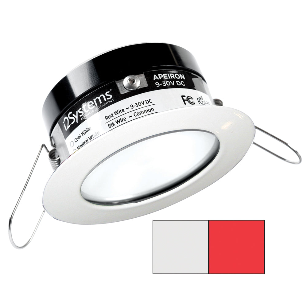 Tri-Water Marine | i2Systems Apeiron PRO A503 - 3W Spring Mount Light - Round - Cool White Red - White Finish [A503-31AAG-H]