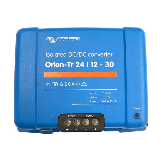 Tri-Water Marine | Victron Orion-TR DC-DC Converter - 24 VDC to 12 VDC - 30AMP Isolated [ORI241240110]