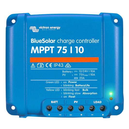 Tri-Water Marine | Victron BlueSolar MPPT Charge Controller - 75V - 10AMP - UL Approved [SCC010010050R]