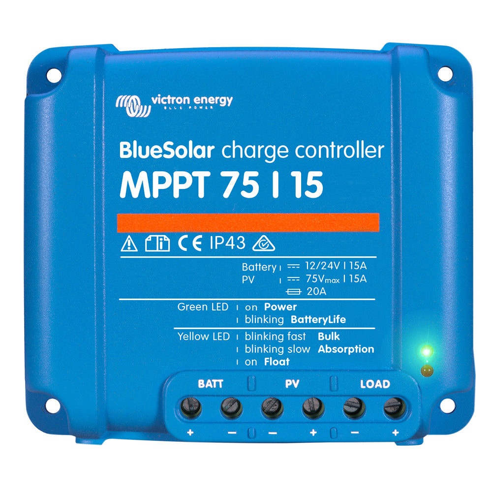 Tri-Water Marine | Victron BlueSolar MPPT Charge Controller - 75V - 15AMP - UL Approved [SCC010015050R]