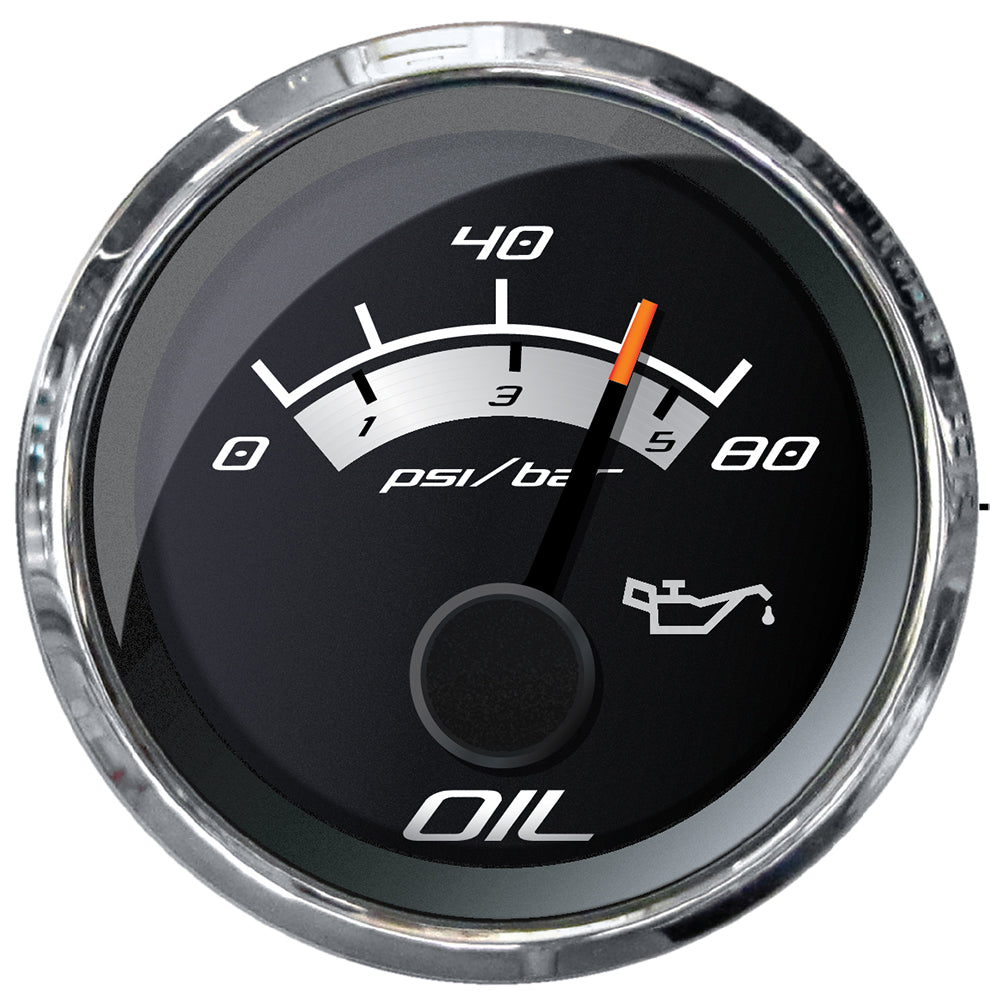 Tri-Water Marine | Faria Platinum 2" Oil Pressure Gauge - 80 PSI [22024]