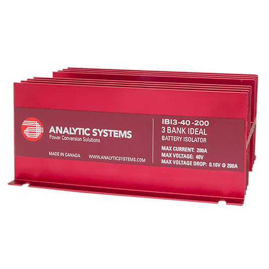 Tri-Water Marine | Analytic Systems 200A, 40V 3-Bank Ideal Battery Isolator [IBI3-40-200]